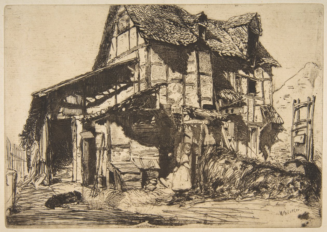 Nejistý nájemní dům (Stará farma) od James McNeill Whistler
