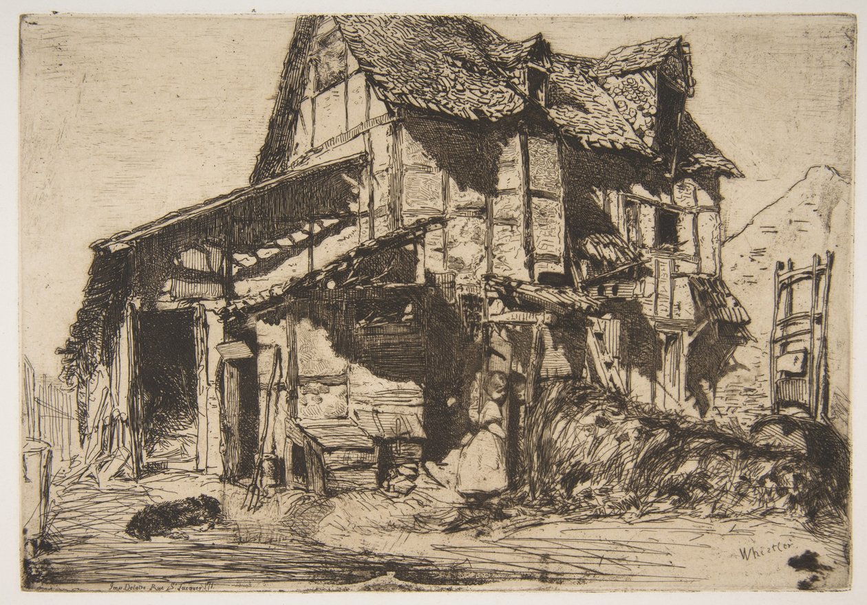 Nebezpečný činžovní dům (Stará farma) od James McNeill Whistler
