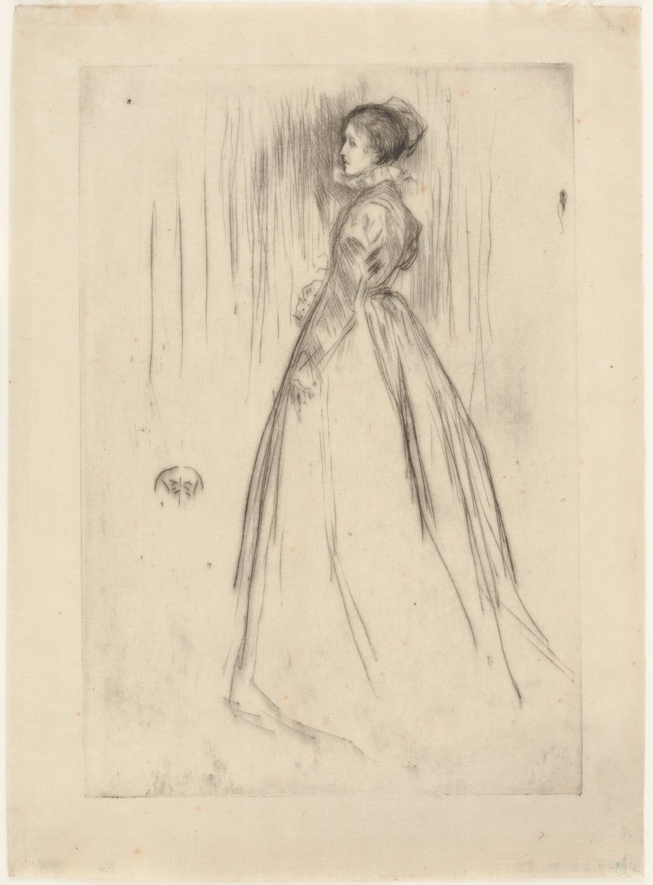 Sametové šaty (paní Leylandová) od James Abbott McNeill Whistler