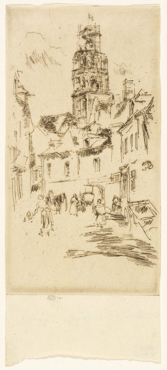 Saint Antoine Tower, Loches od James Abbott McNeill Whistler