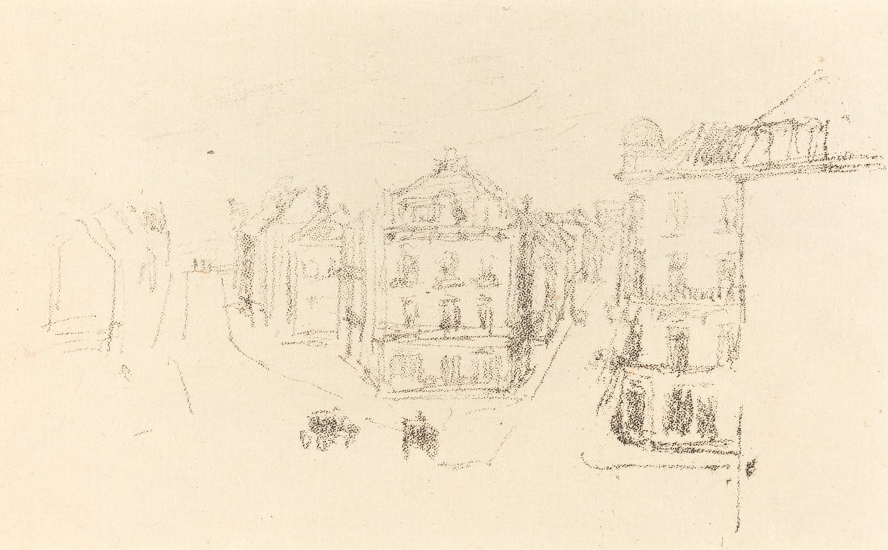 Zkušební skica: Grand Rue, Dieppe od James Abbott McNeill Whistler