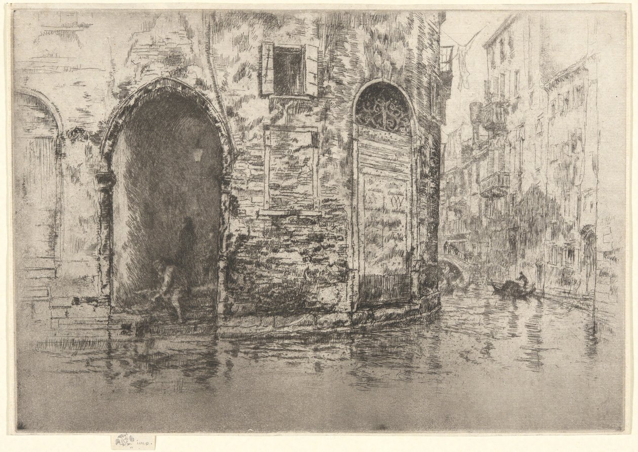 Dvoje dveře, z prvního benátského souboru (Benátky, série dvanácti leptů) od James Abbott McNeill Whistler