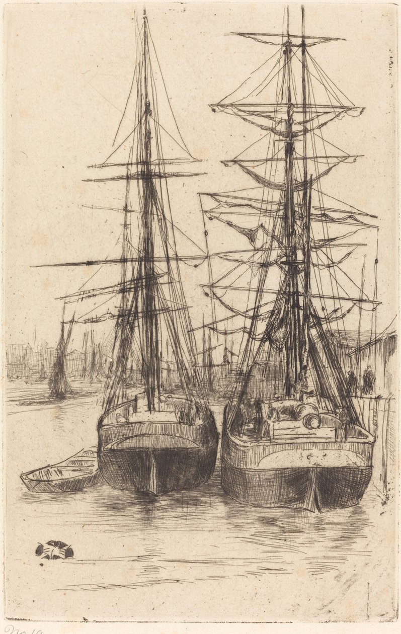 Dvě lodě od James Abbott McNeill Whistler