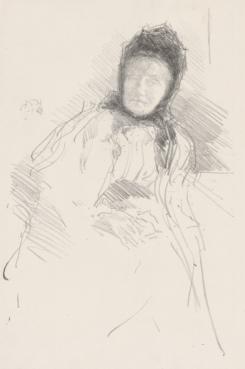 Nedokončená skica lady Hadenové od James Abbott McNeill Whistler