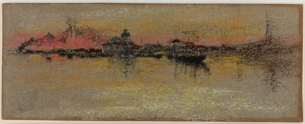 Benátky: Východ slunce na Rialtu od James Abbott McNeill Whistler