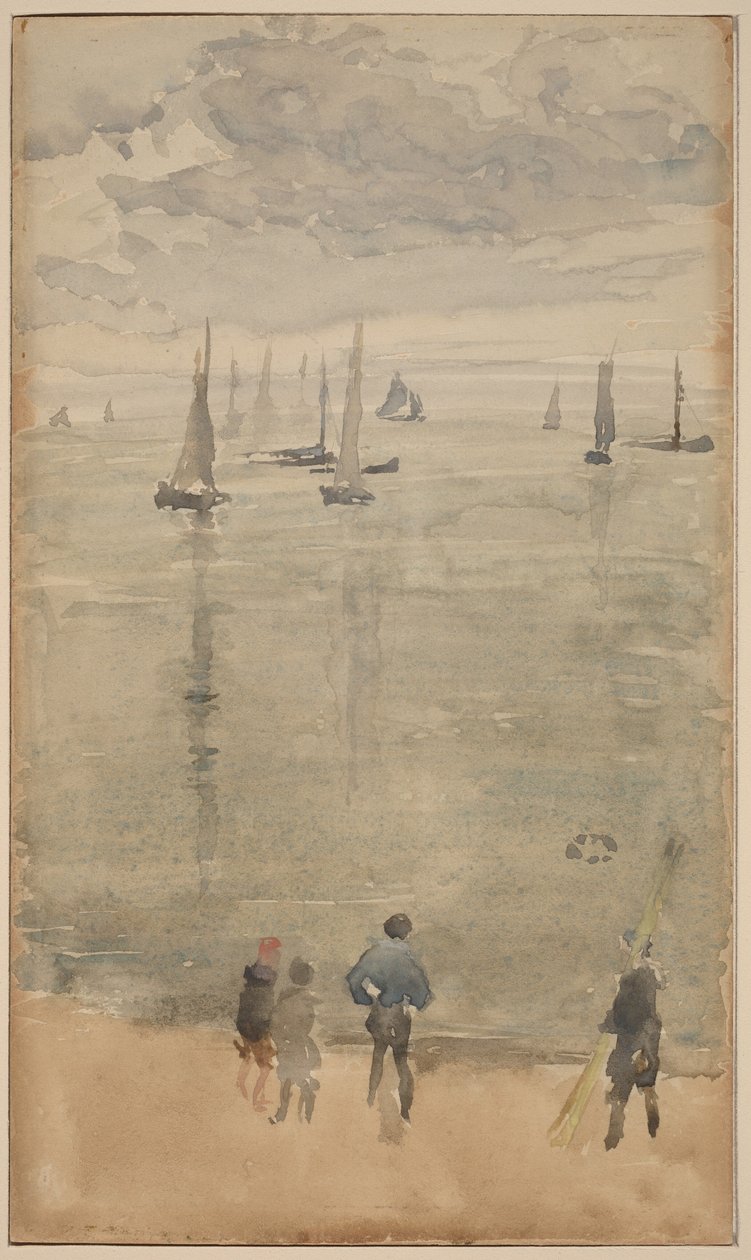 Fialová [poznámka?]... Návrat rybářských lodí od James McNeill Whistler
