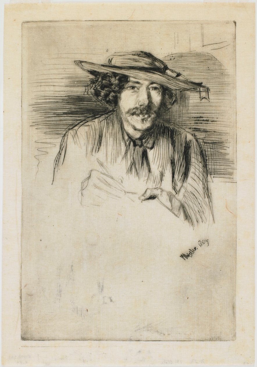 Whistler s kloboukem od James Abbott McNeill Whistler