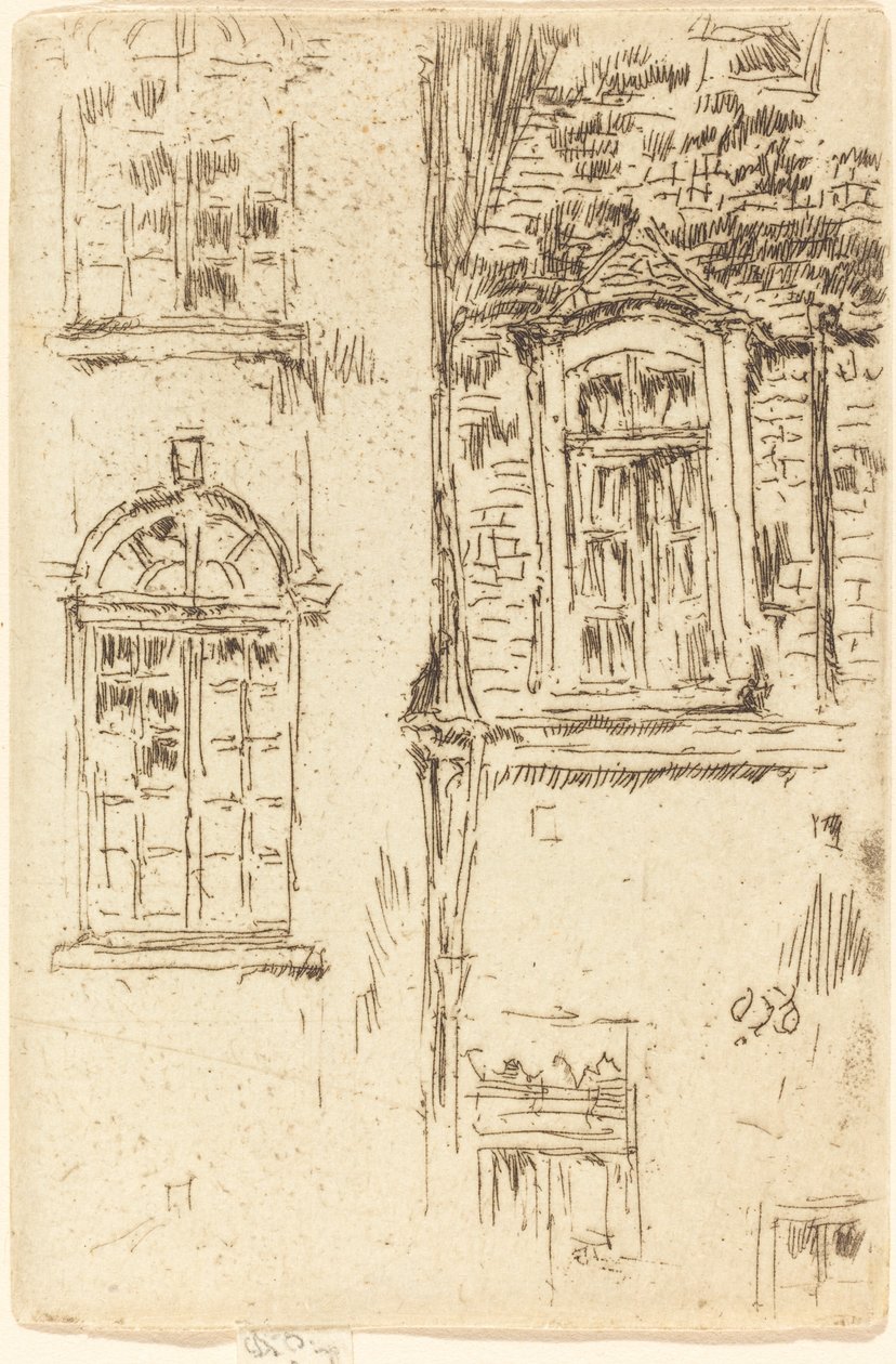 Windows naproti hotelu, Bourges od James Abbott McNeill Whistler
