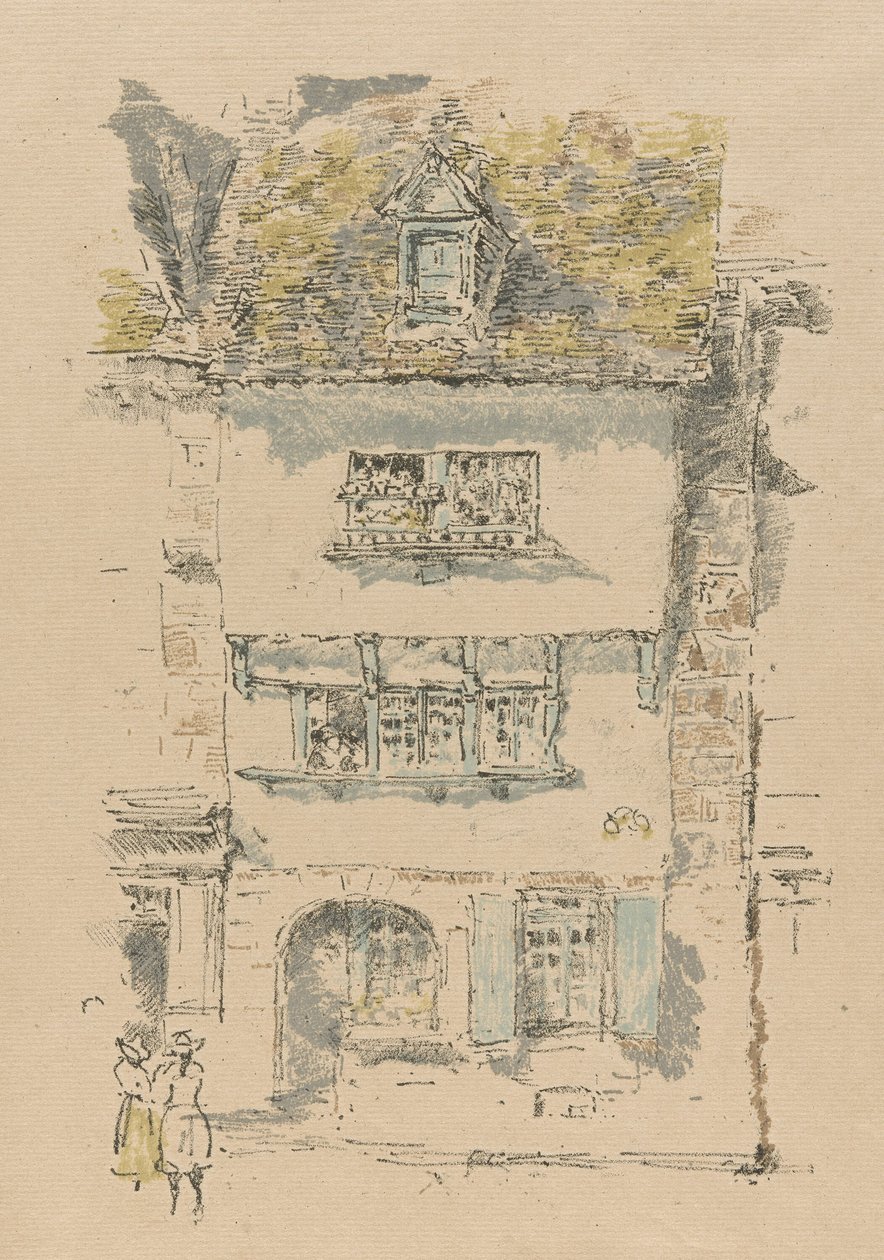 Žlutý dům, Lannion od James Abbott McNeill Whistler