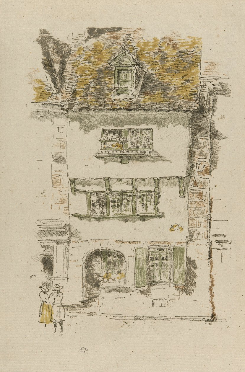Žlutý dům, Lannion od James Abbott McNeill Whistler