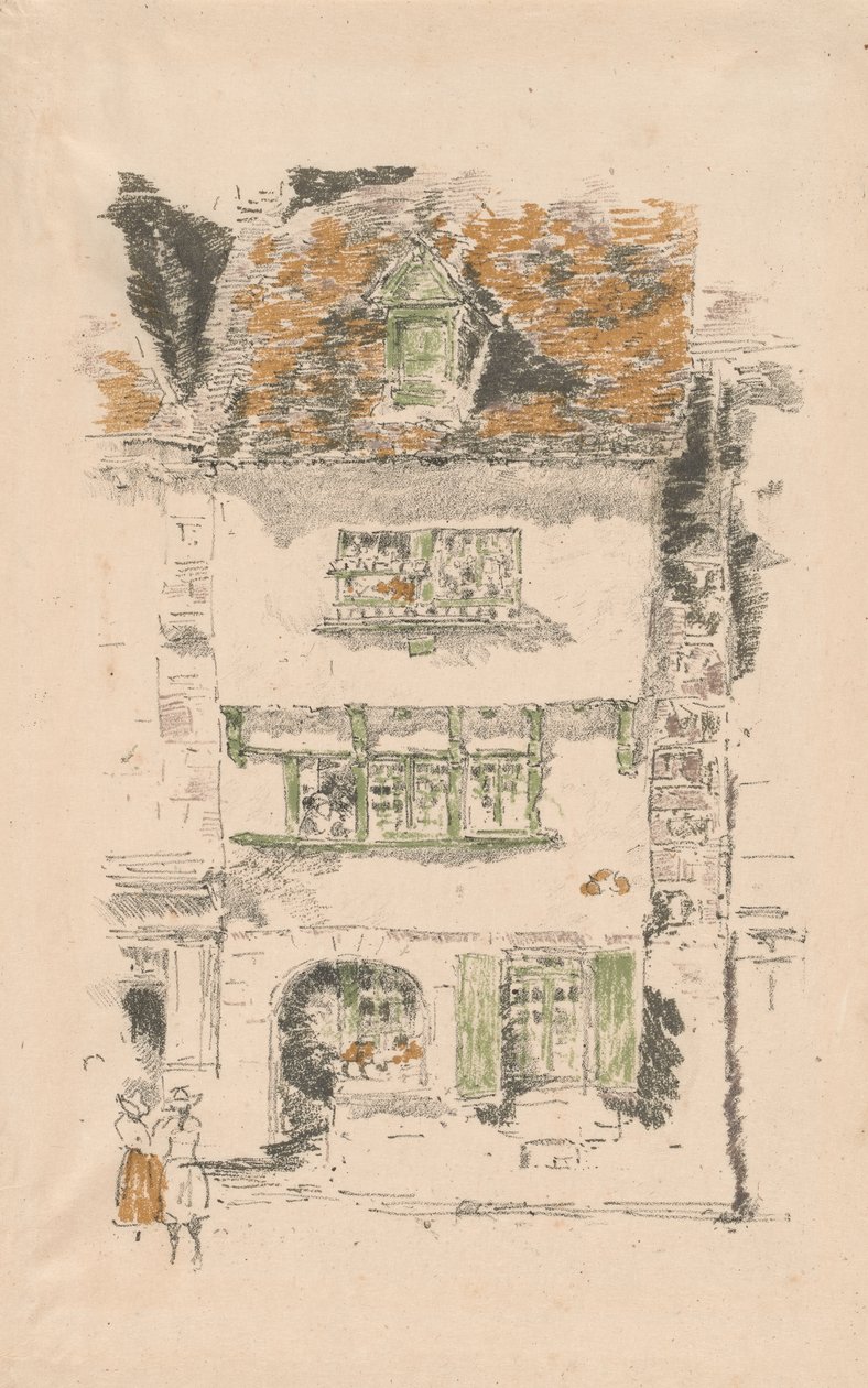 Žlutý dům, Lannion od James Abbott McNeill Whistler