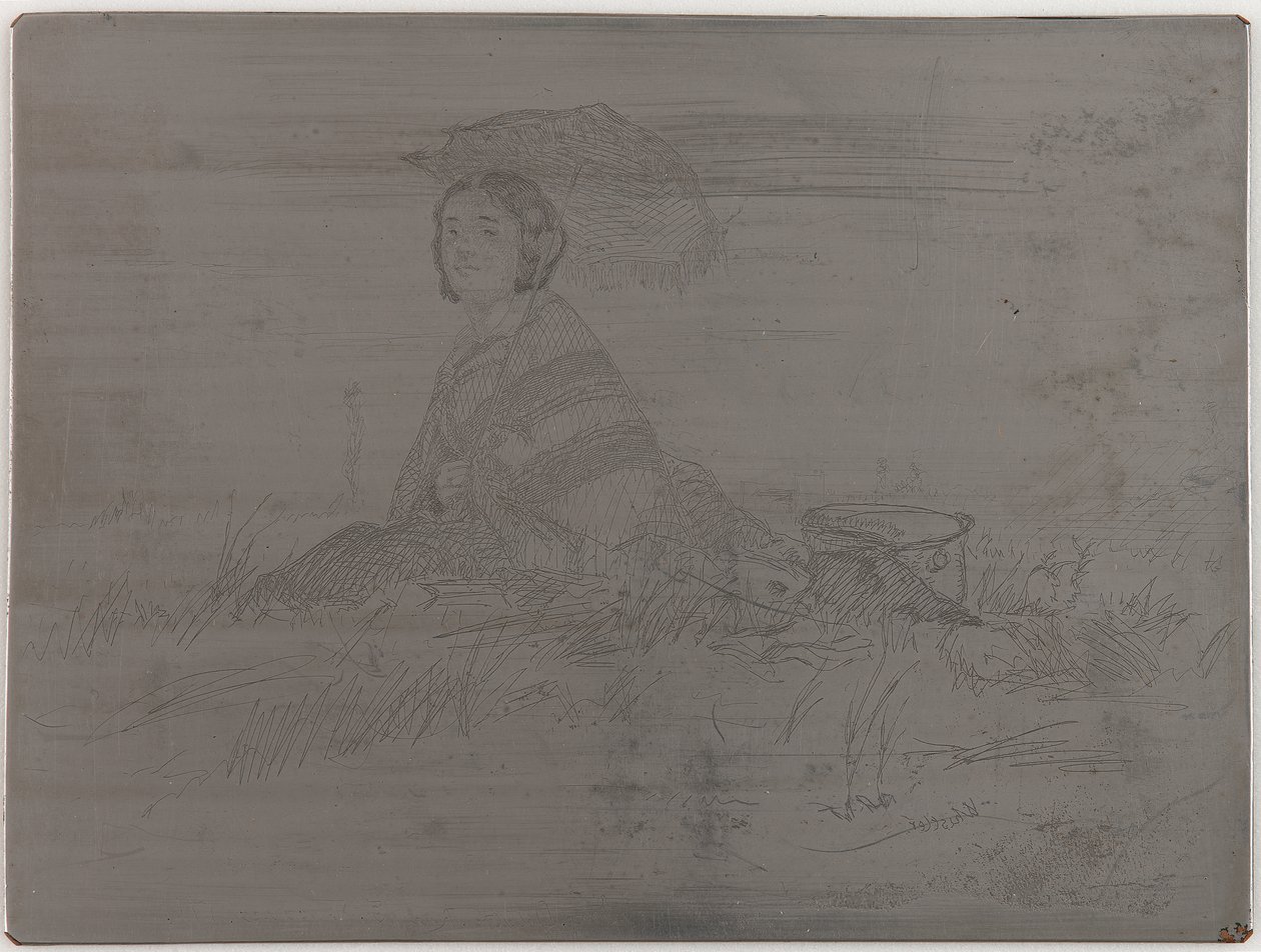 <em>En Plein Soleil</em>. Nezrušená deska z dvanácti leptů z přírody (francouzský set) od James Abbott McNeill Whistler