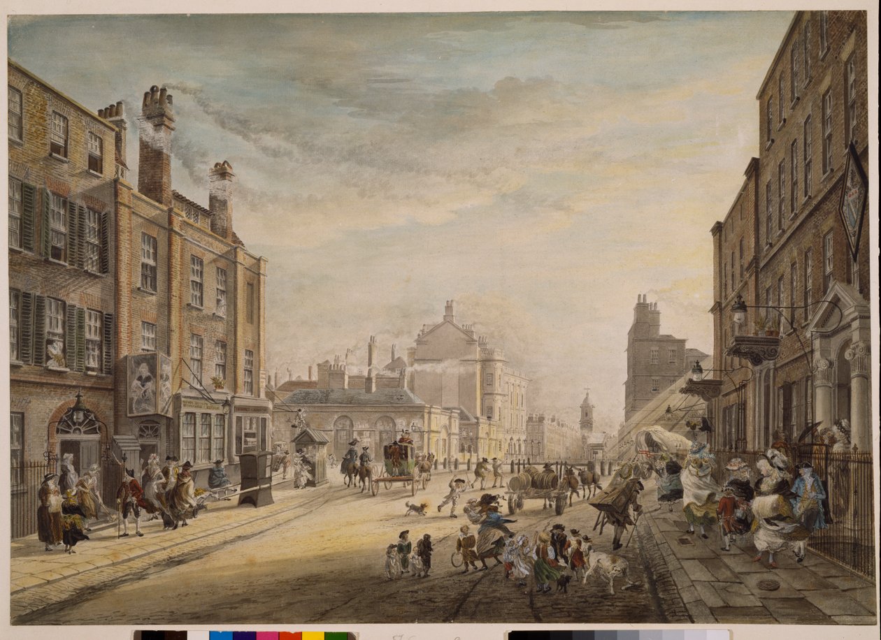 Pohled směrem k Hannoverskému náměstí s Holles Street, Londýn, 1773-1791 od James Miller