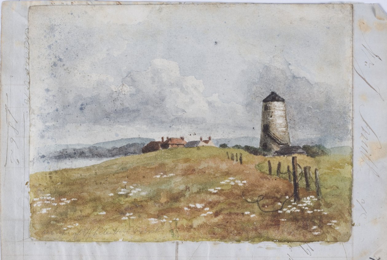 Old Mill at White Hill Point (akvarel a tužka) od James Miller Brown