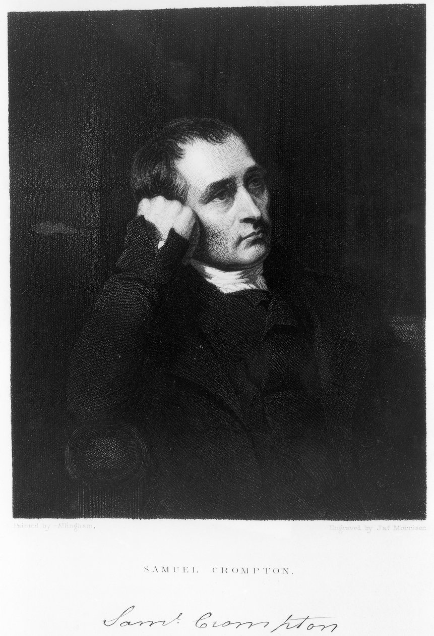 Samuel Crompton, anglický vynálezce otáčející se muly, c1880 od James Morrison