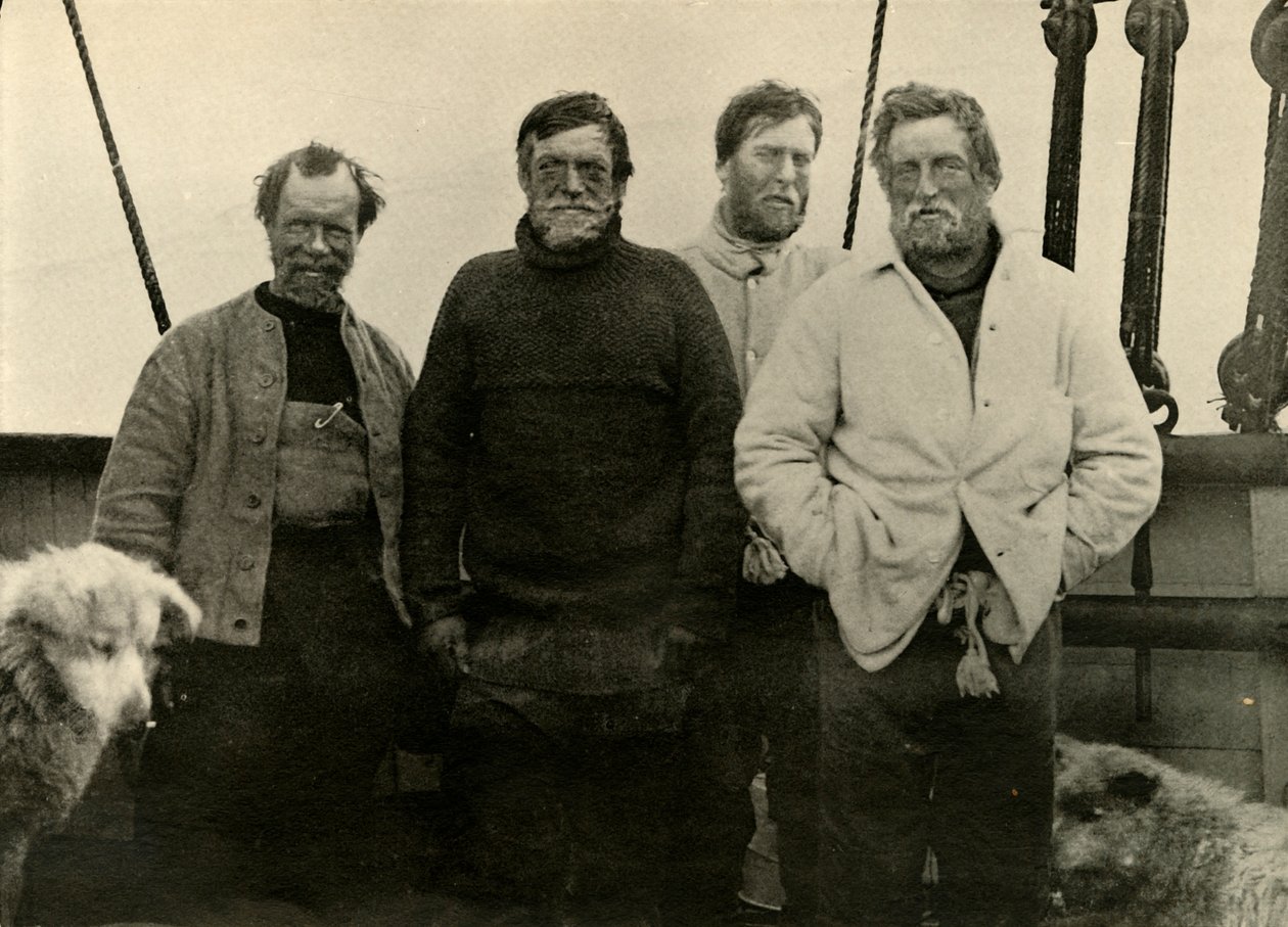 "Jižanská strana na palubě Nimrodu.", 1909 od James Murray
