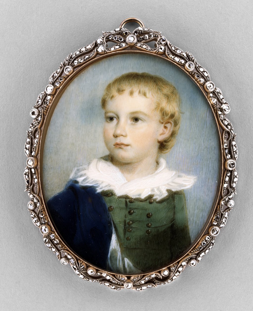 Portrét chlapce, kolem 1810-20 (akvarel na slonovině od James Nixon