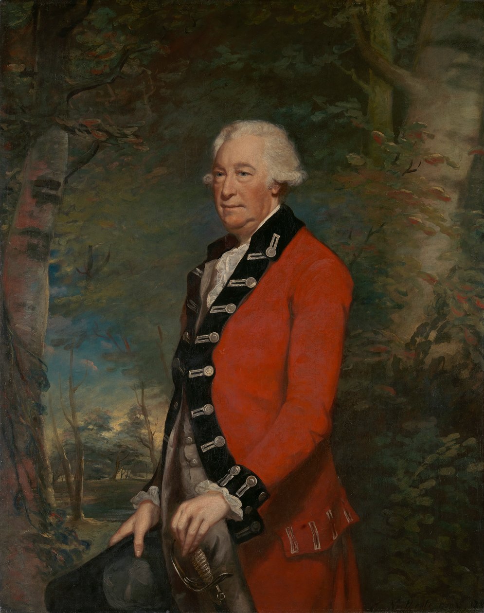 Sir Ralph Milbanke, Bt., v uniformě milice Yorkshire (North Riding) od James Northcote