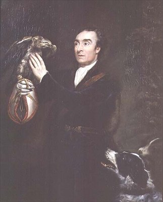 Falconer, portrét umělcova bratra Samuela Northcotea od James Northcote
