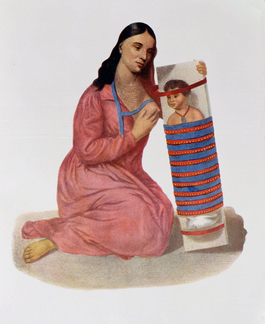 Chippeway Mother and Child, 1826, ilustrace z 