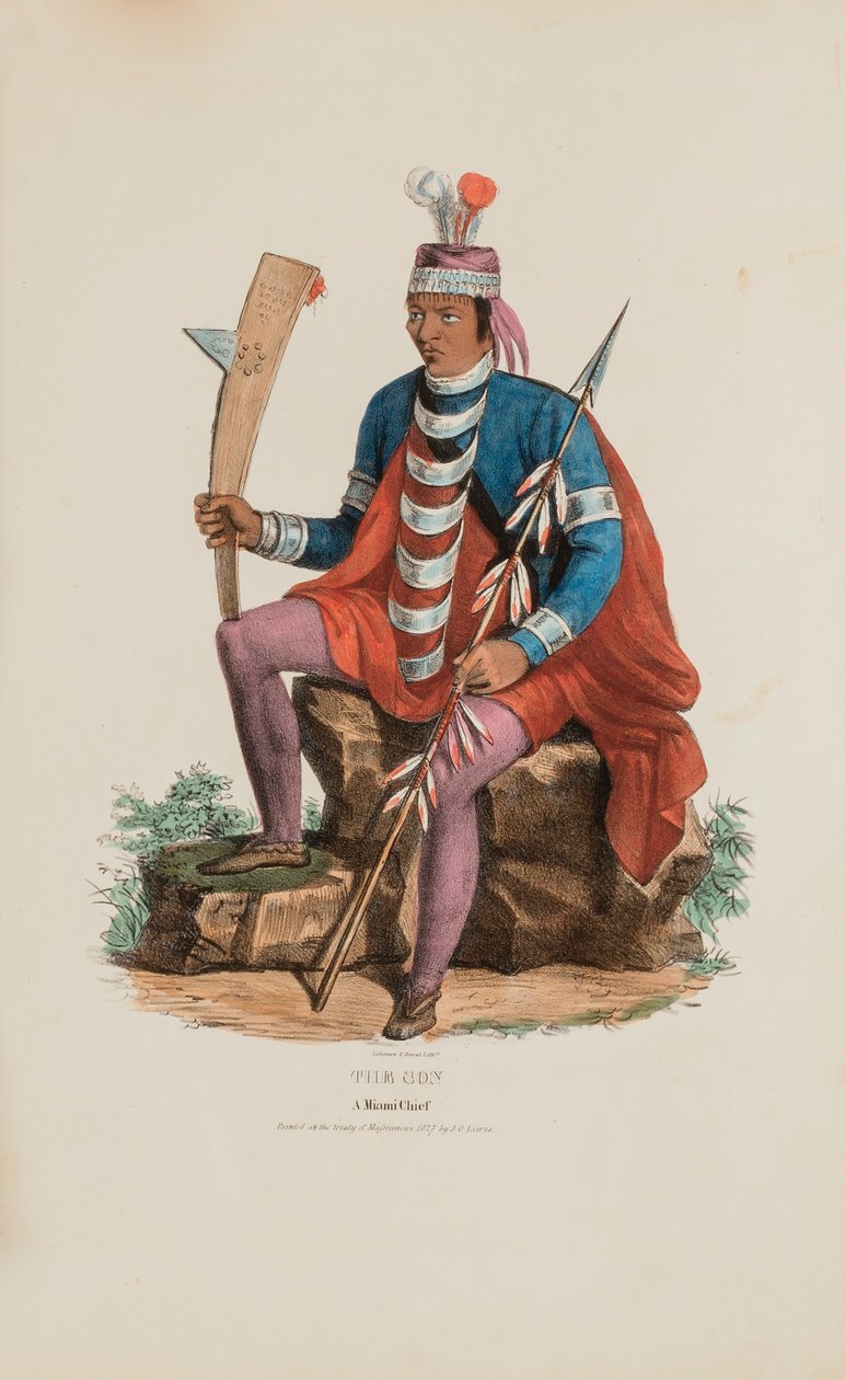 RICHARDVILLE; náčelník z Miami, z portfolia domorodců od James Otto Lewis