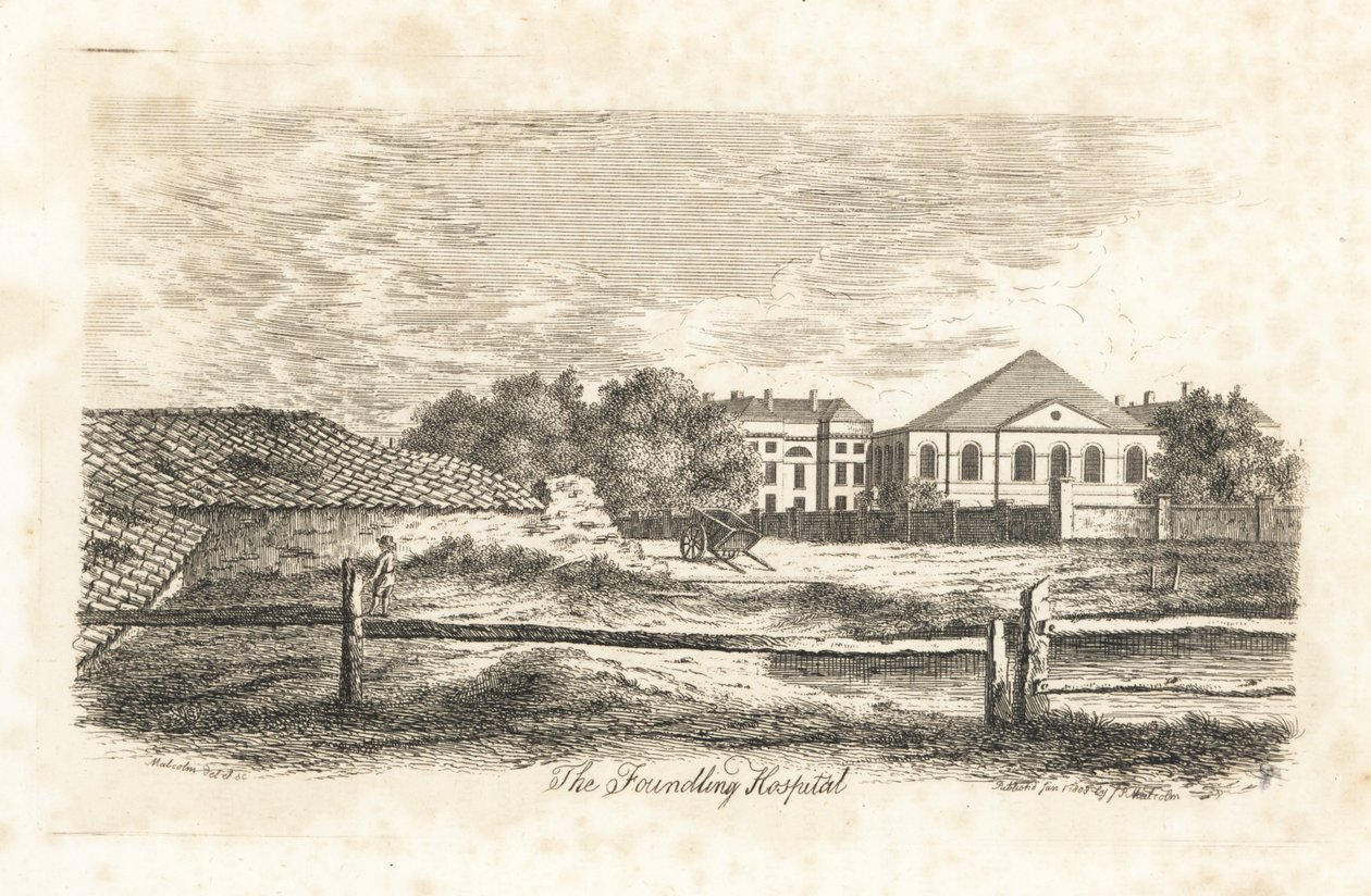 The Foundling Hospital, Bloomsbury, Londýn od James Peller Malcolm