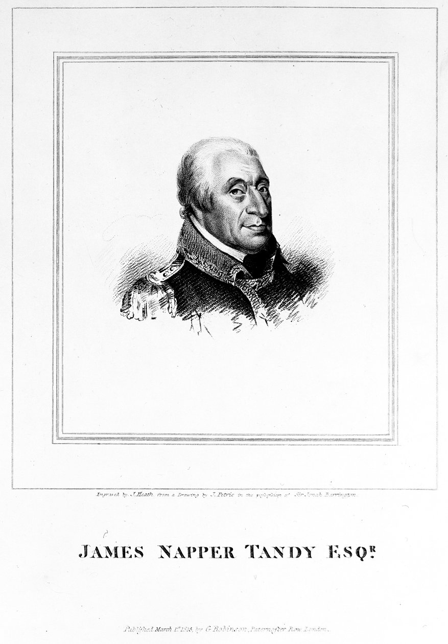 James Napper Tandy, rytý James Heath, 1815 od James Petrie