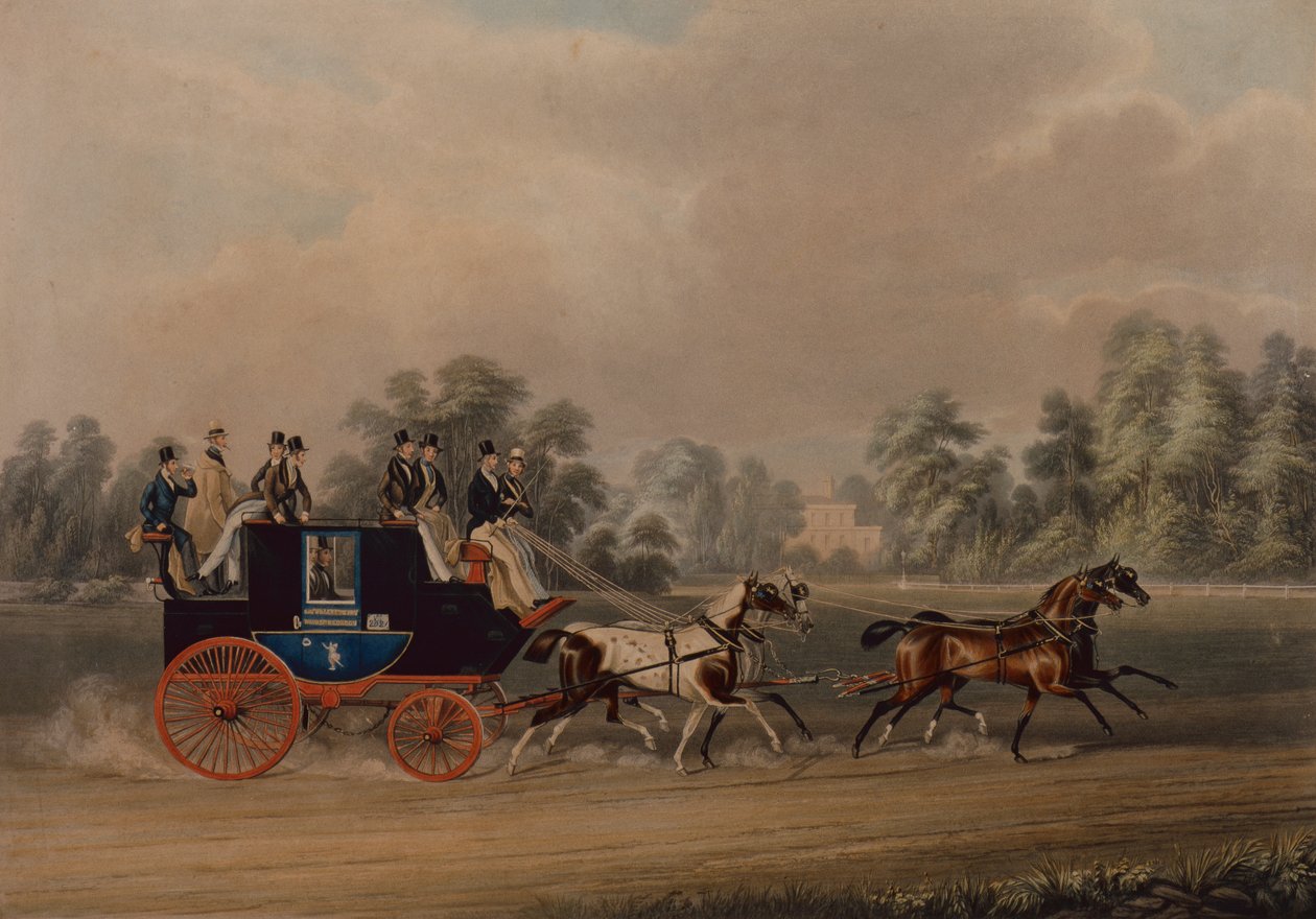 The Jaglione Windsor Coach (barevná rytina) od James Pollard