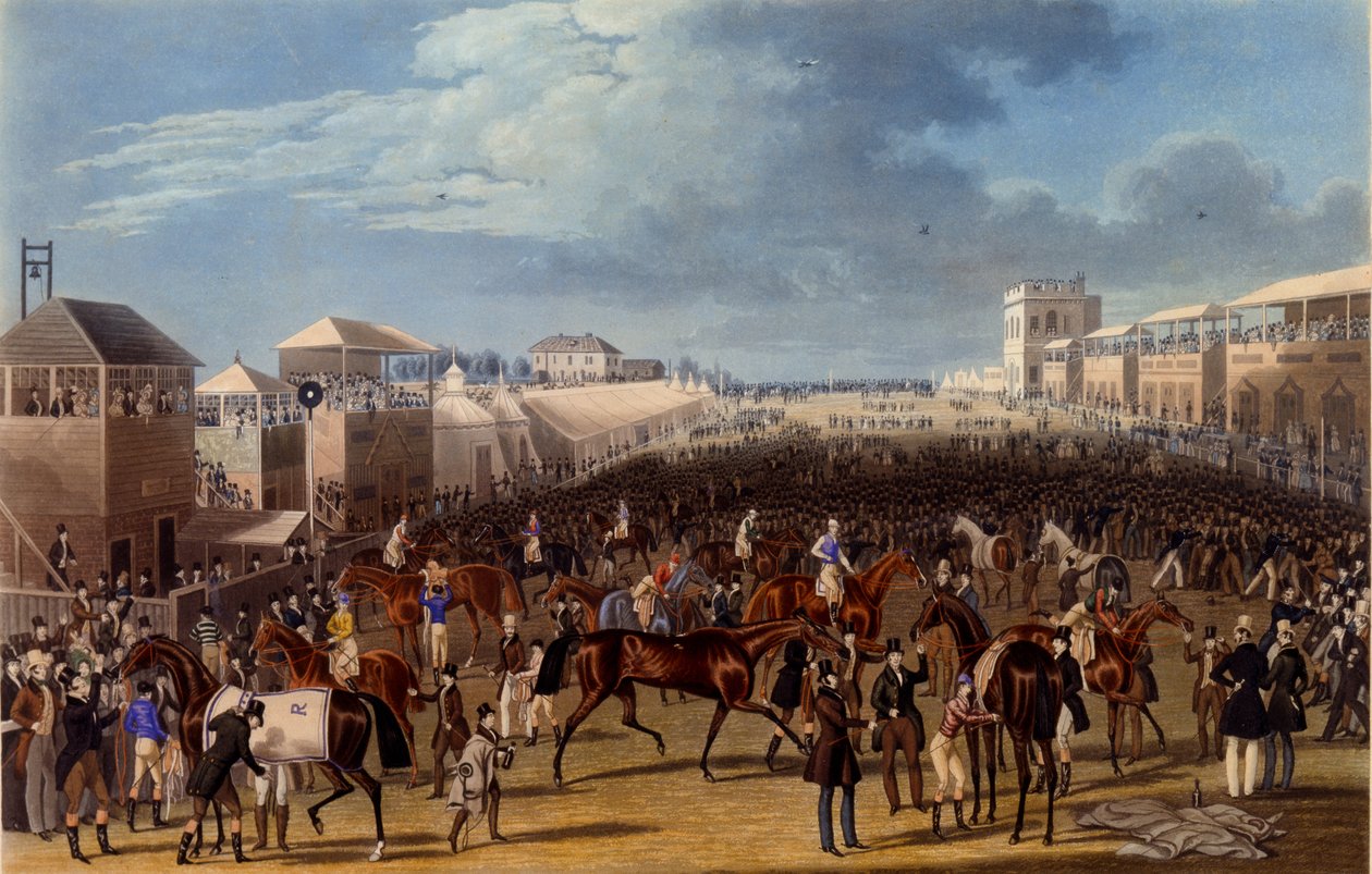 The Race Over, tisk vytvořil Charles Hunt, 1836 (akvatinta) od James Pollard