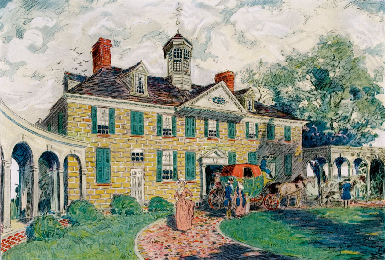 Mount Vernon, poblíž Alexandrie, Virginie, USA, c18. století 1921. od James Preston