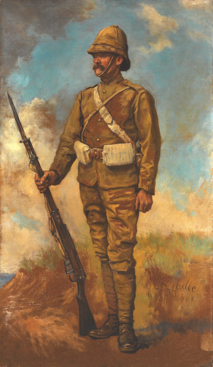 Britský pěšák v pochodovém pořadí od James Prinsep Beadle