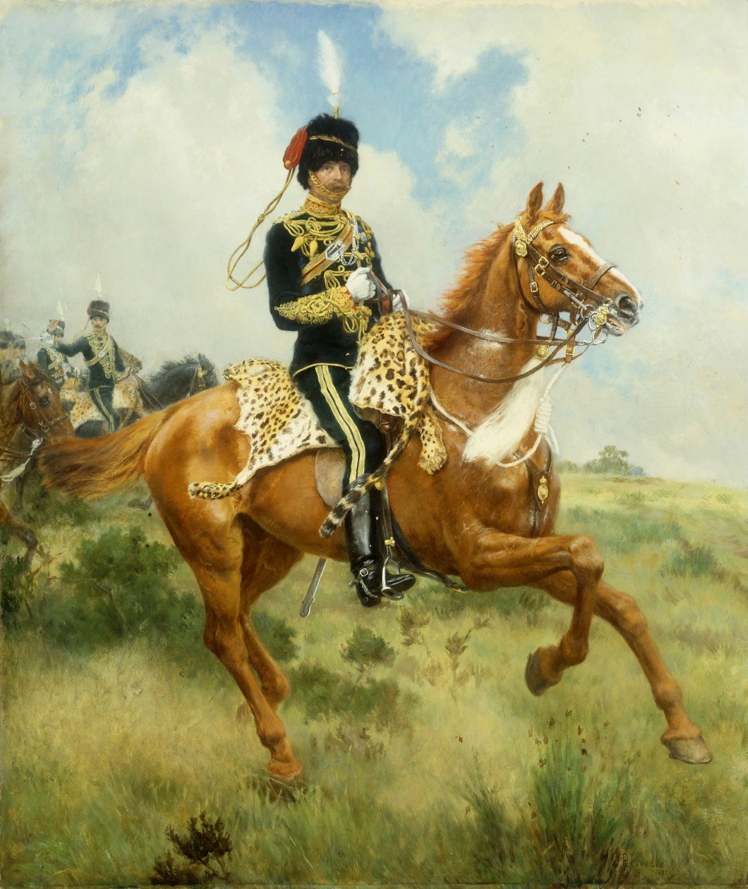 Portrét plukovníka A.G. Lucase ze Suffolk Yeomanry na koni od James Prinsep Beadle