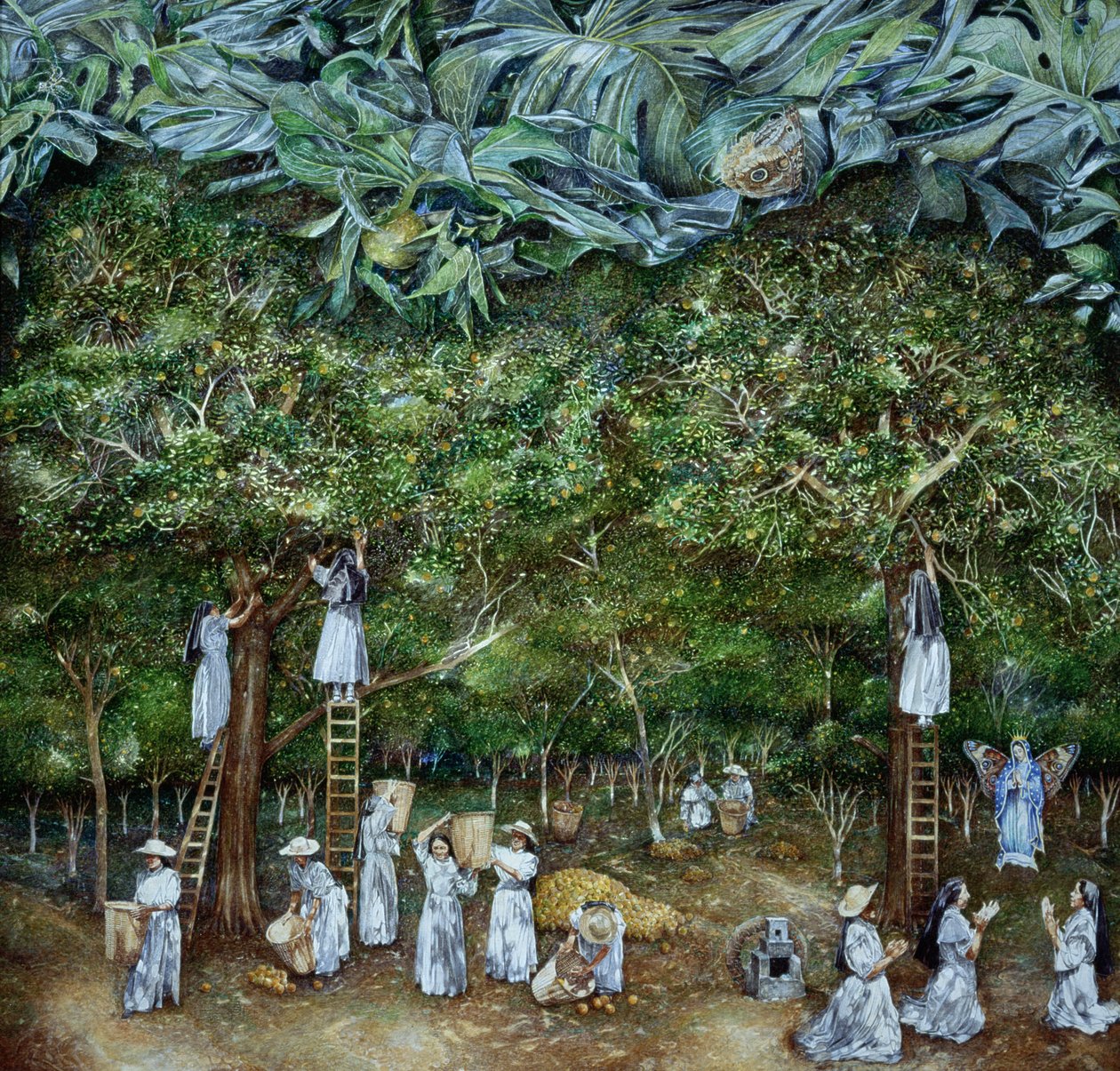 Zázračné vidění Panny v Orange Orchard, 1996 od James Reeve