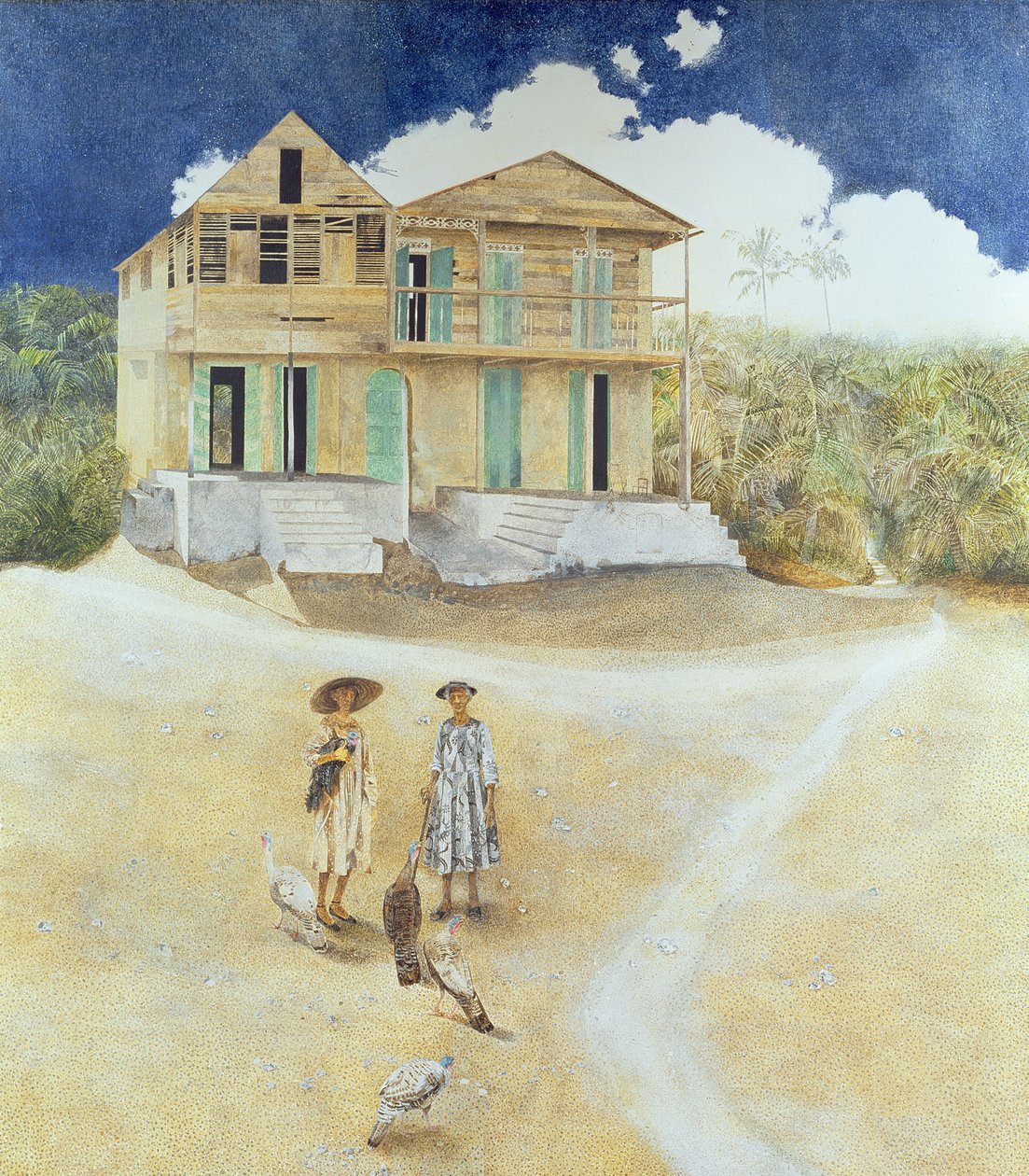 Dvě staré sestry, Jacmel, Haiti, 1974 od James Reeve