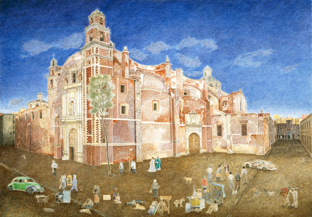 Ženy bojující před kostelem Santa Catarina, 2001 od James Reeve