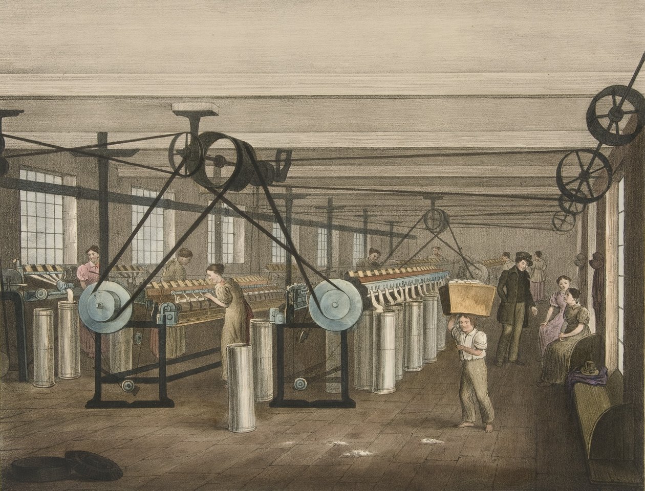 Paličkovací a kreslící rámy, Progress of Cotton č. 5, nakl. 1840 od James Richard Barfoot