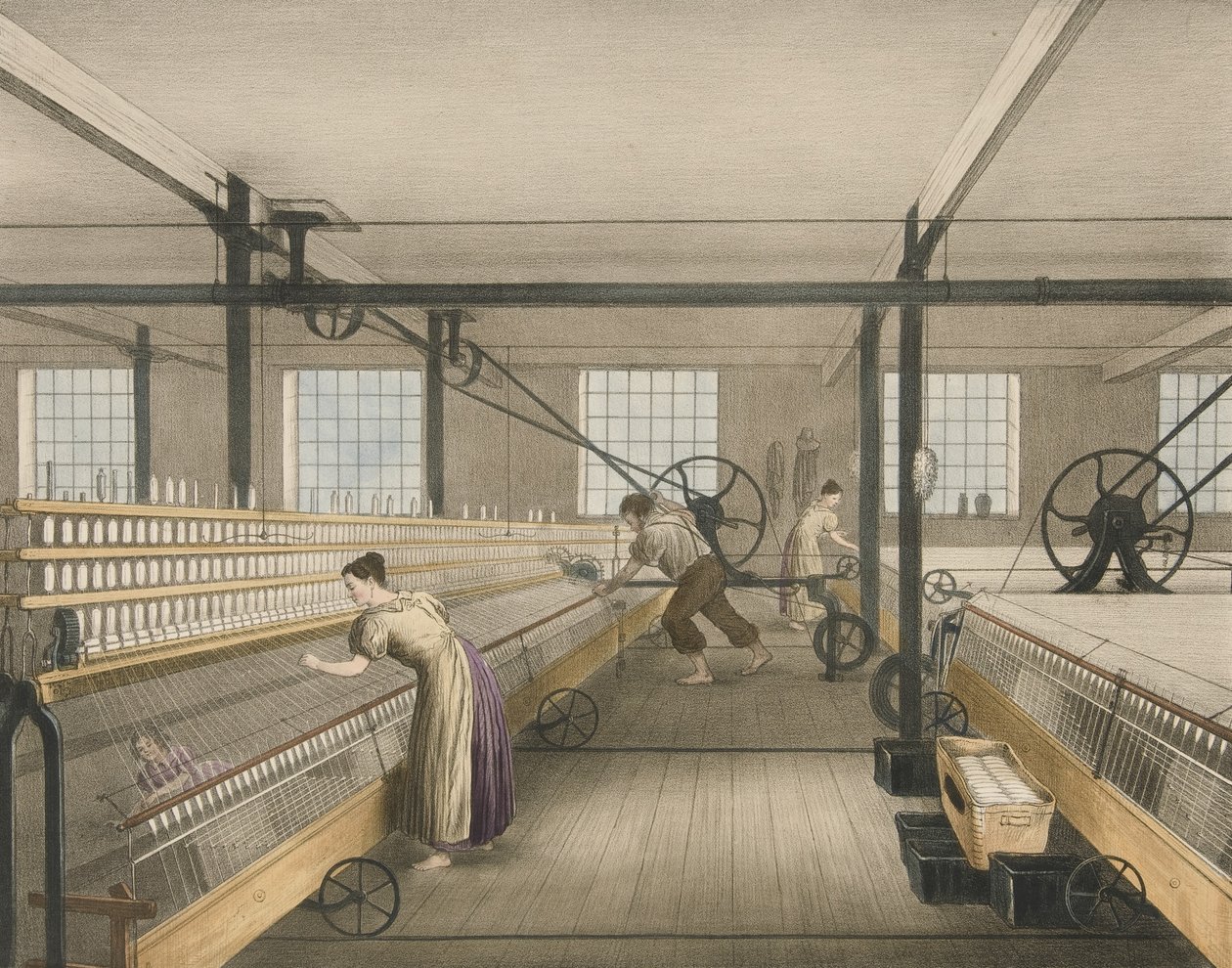 Předení, Progress of Cotton č. 6, nakl. 1840 od James Richard Barfoot
