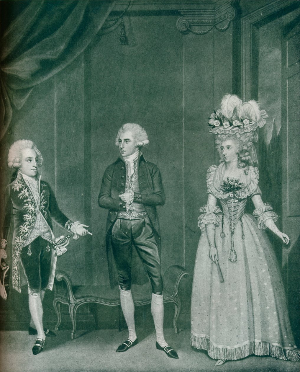 Hon Rd Edgcumbe, Lord William Russell, Lady Caroline Spencer, 1788, 1909 od James Roberts