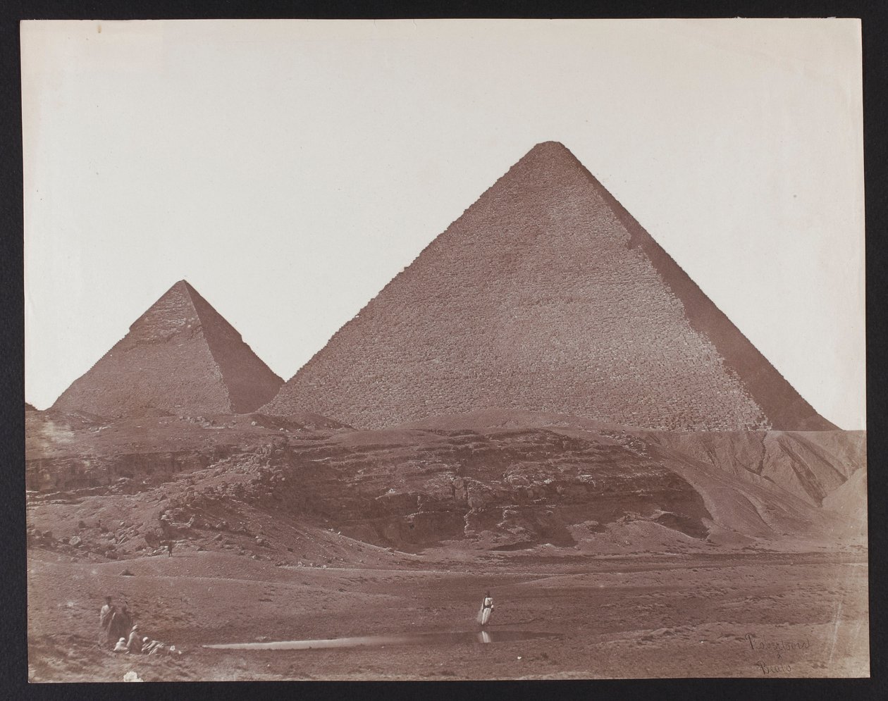 Egypt. Gíza. Pyramidy Cheopse a Chefrena od James Robertson