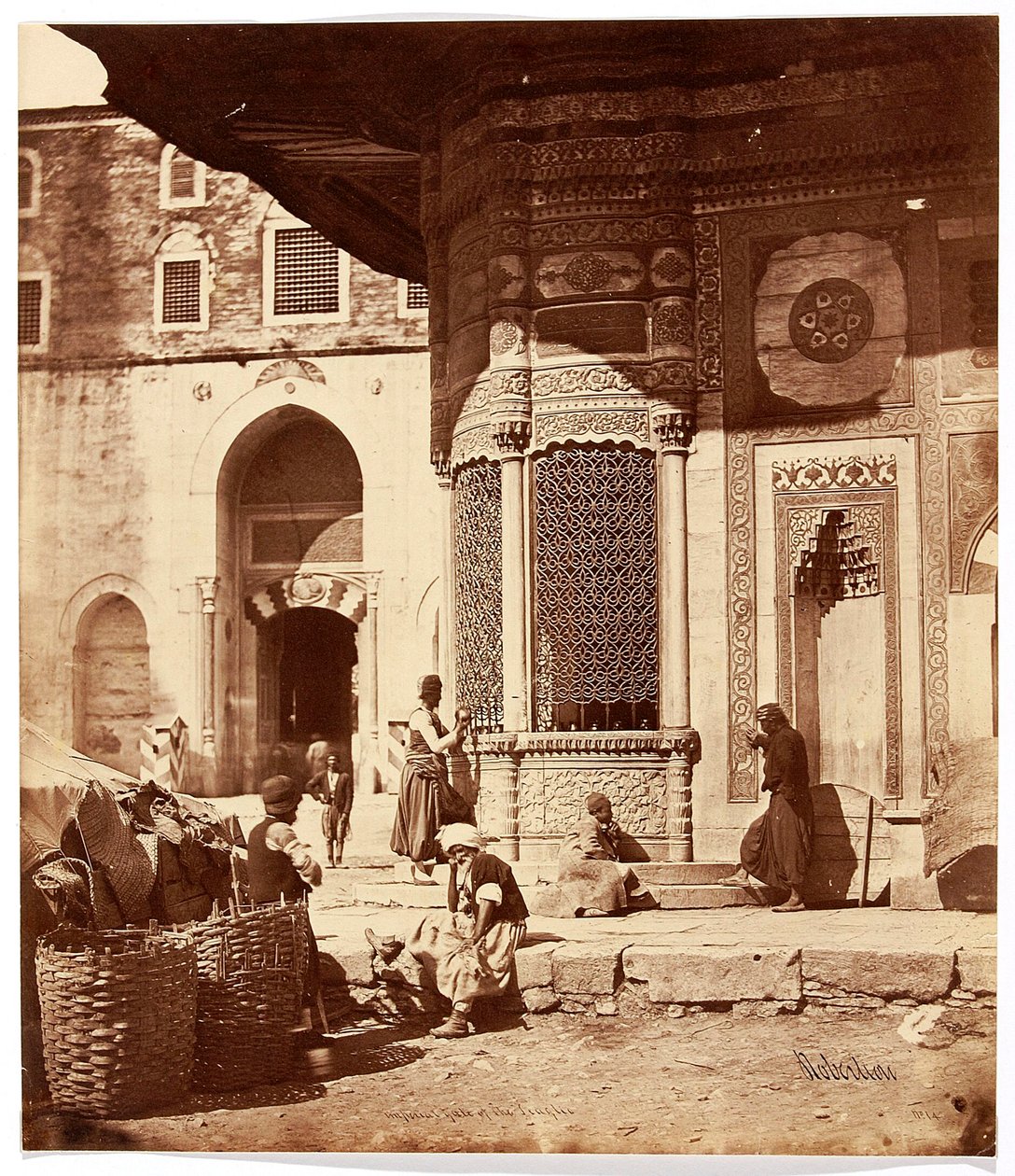 „Císařská brána serailu“ [Istanbul. Fontána Ahmeda III u brány paláce Topkapı] od James Robertson
