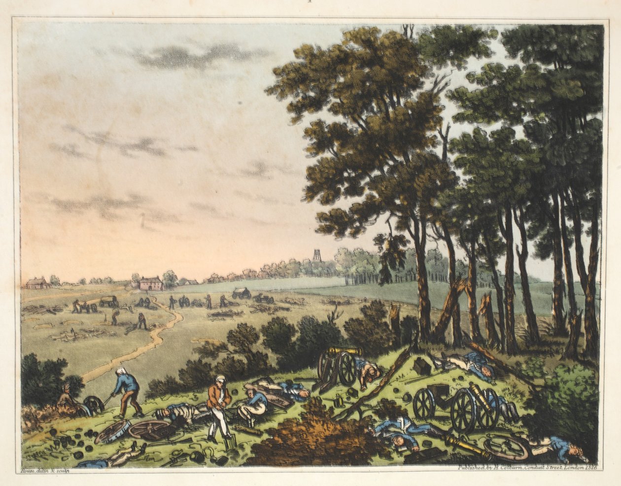 Chateau of Hougoumont: Pohled na dřevo lemující zámek od James Rouse