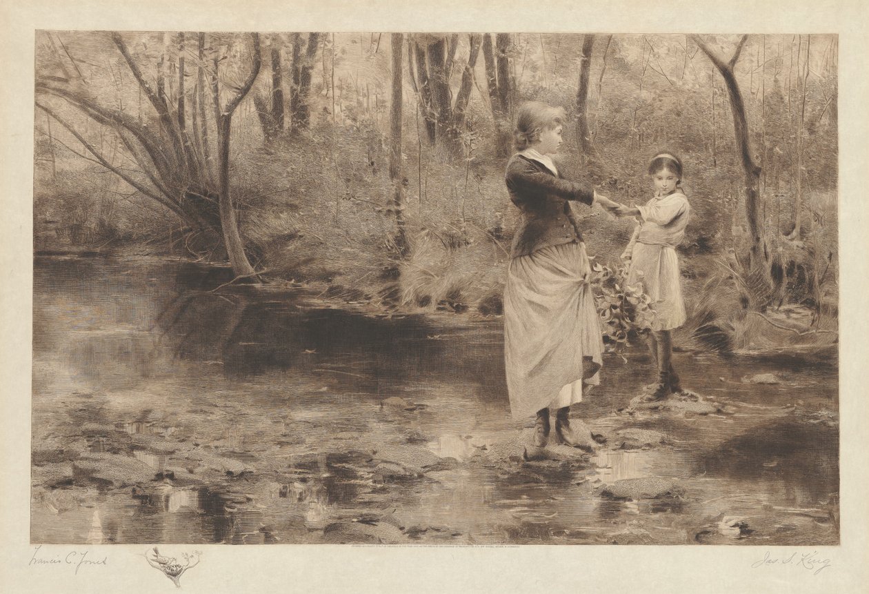 Bez názvu (Crossing A Brook In The Woods) od James S. King
