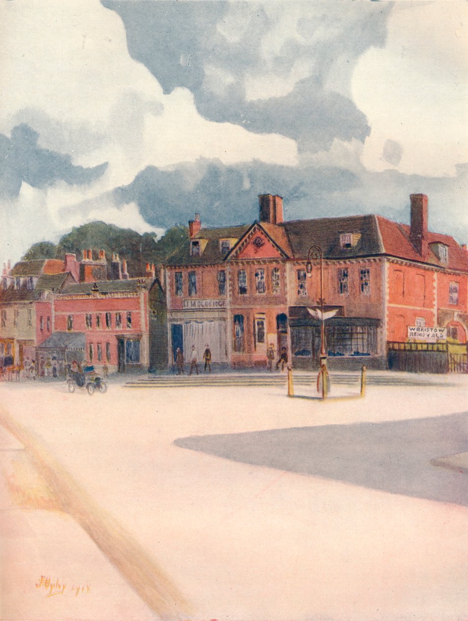 „New Inn and High Street, Epsom, 1911, 1914 od James S Ogilvy
