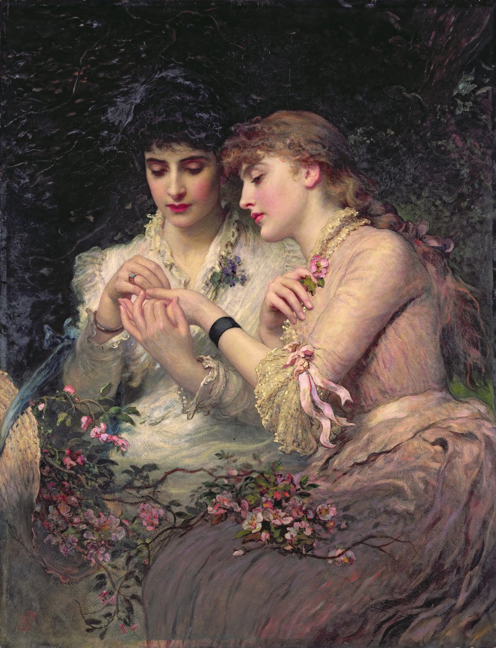 A Thorn Amidst Roses, kolem roku 1887 (olej na plátně) od James Sant