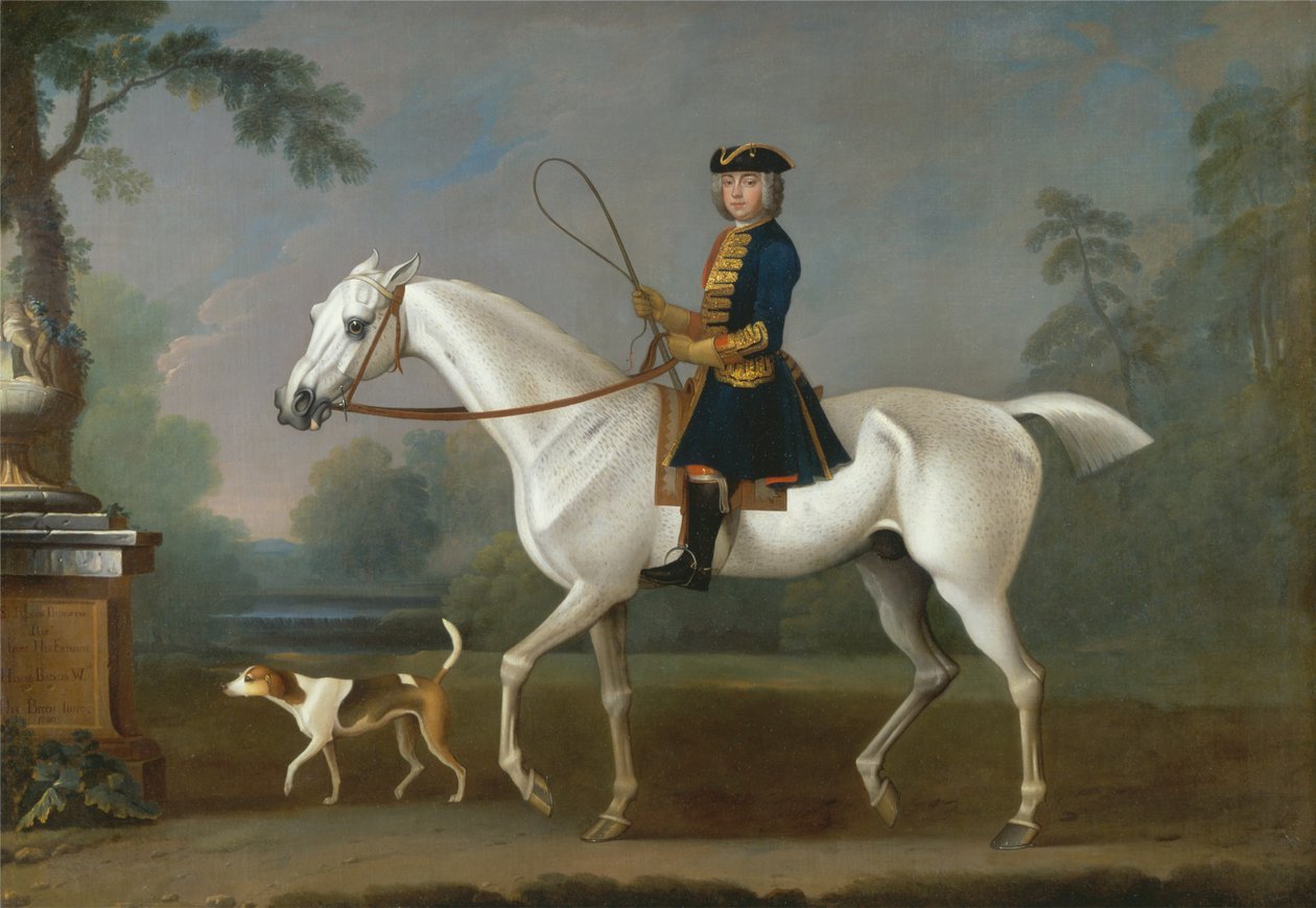 Sir Roger Burgoyne na koni 