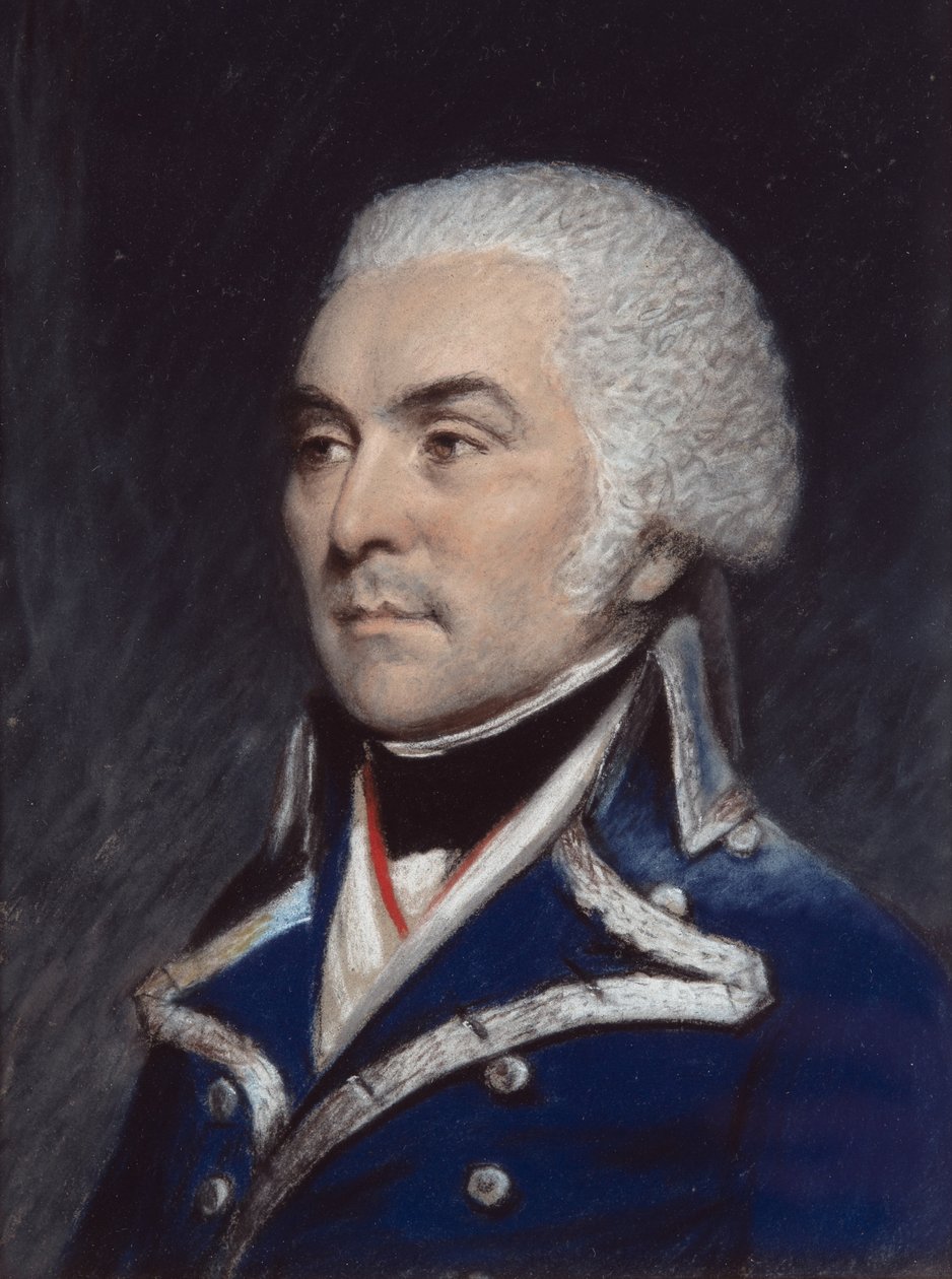 Neznámý námořní důstojník (pastel na šedém papíře) od James Sharples