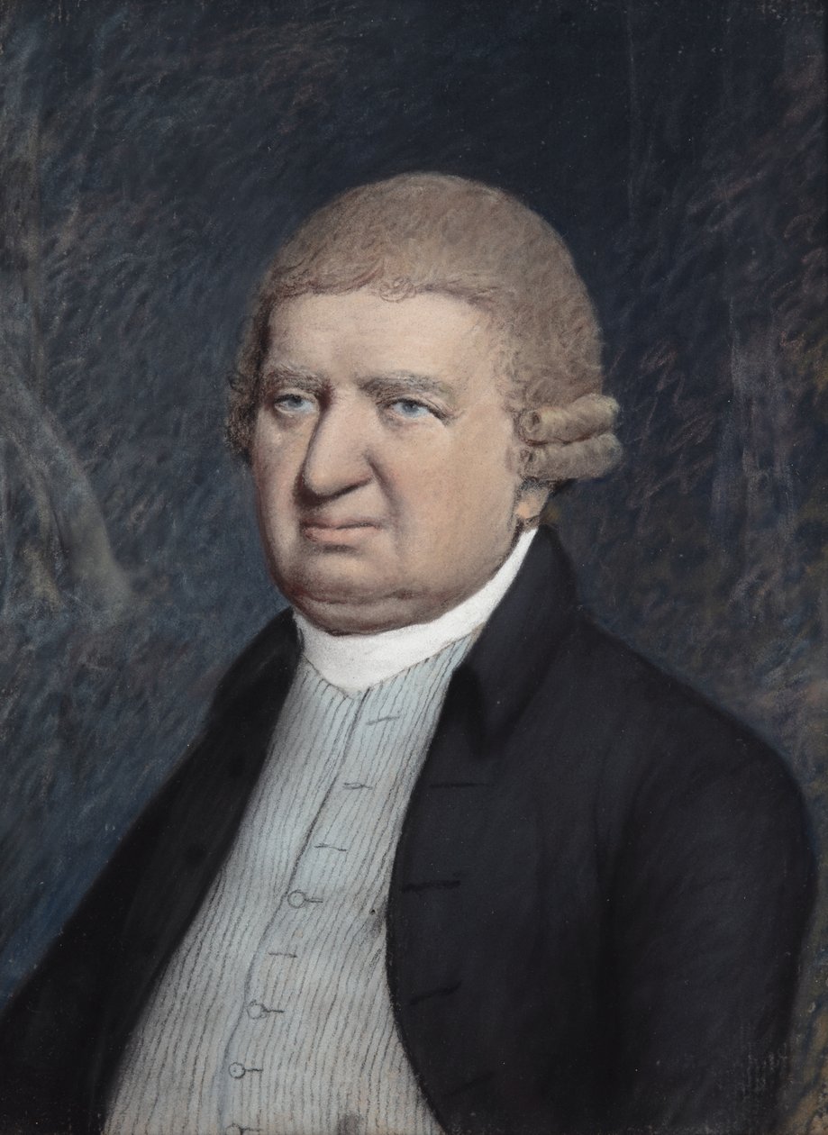 Dr Erasmus Darwin, před rokem 1803 (pastel na šedém papíře) od James Sharples