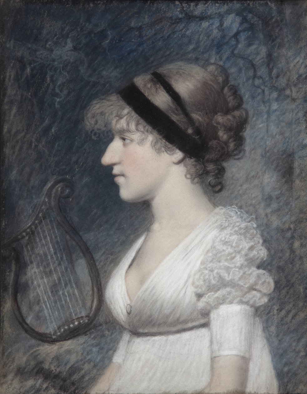 Slečna Bushová (pastel na šedém papíře) od James Sharples