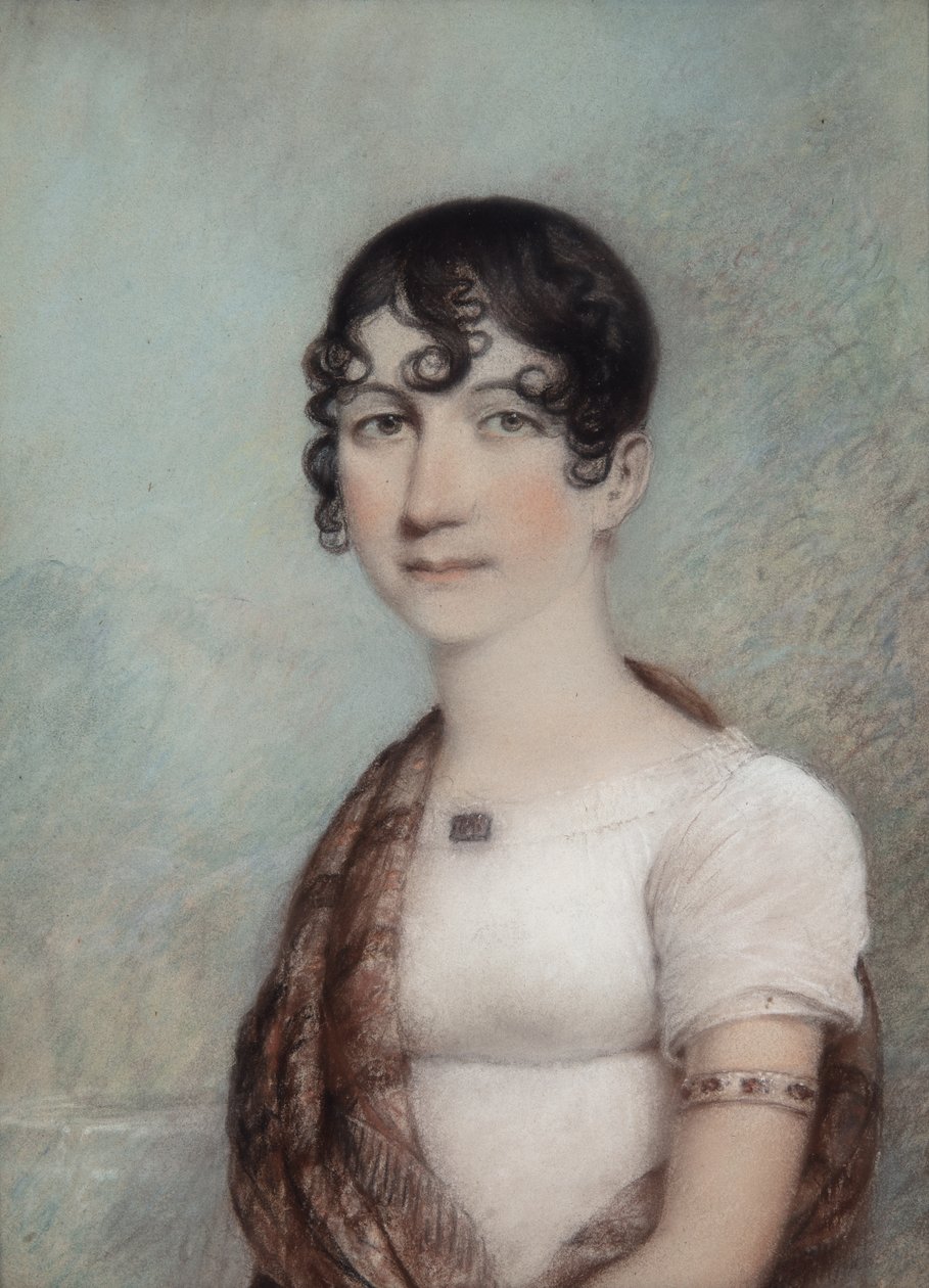 Paní Jackson, 3/1810 (pastel na šedém papíře) od James Sharples