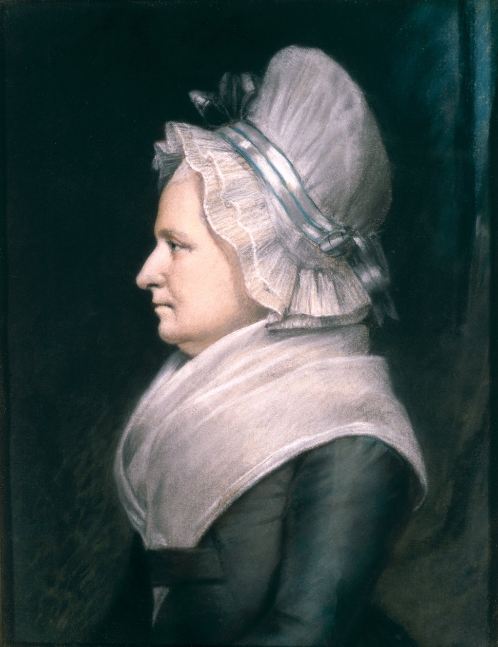 Paní Martha Washington (1731-1802) 1796 (pastel na papíře) od James Sharples